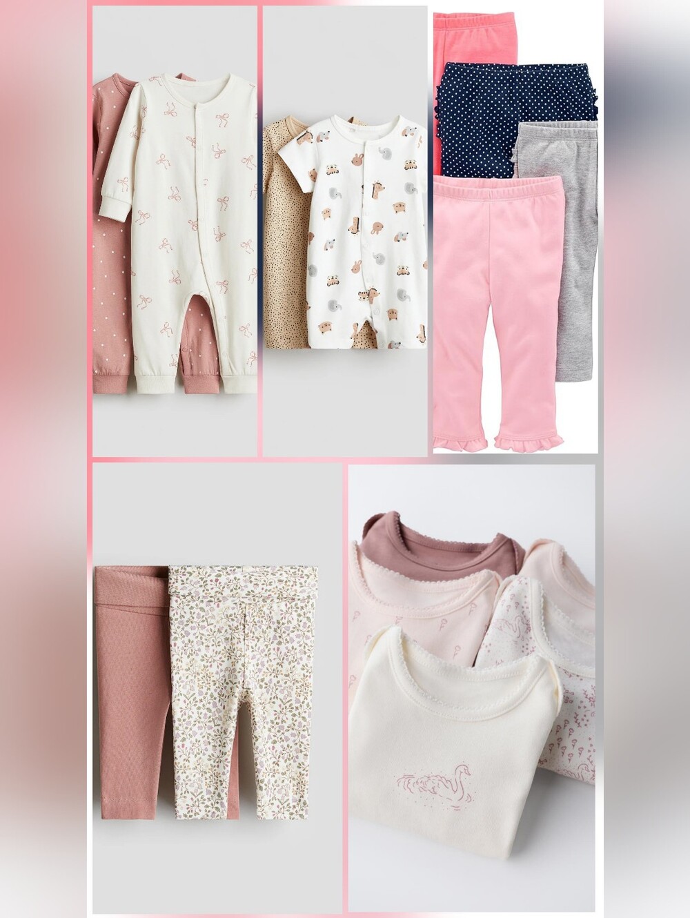 Newborn Baby Girl Clothing Bundle H&M Zara Kyte Baby Baby Gap 0-3M 17 PCS